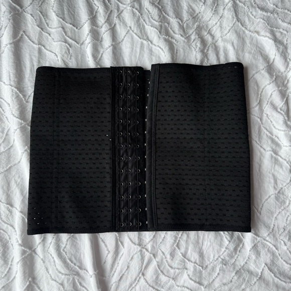 Black Shapewear Corset Inmate Silever Hooks - Picture 1 of 6